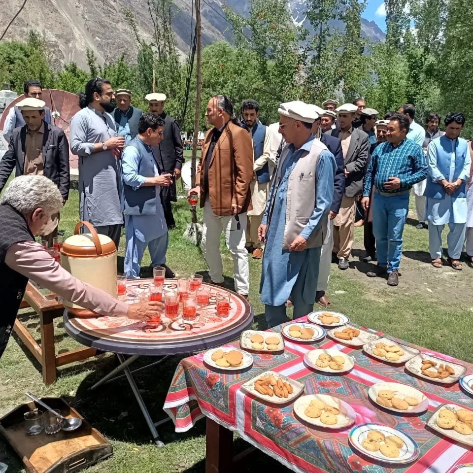 Community hospitality with traditional food and refreshments
