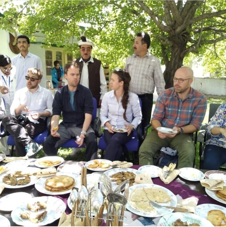 Community meal gathering outdoors