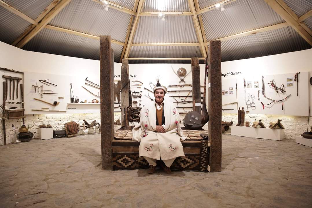 Yaftali at polo match with crowd behind